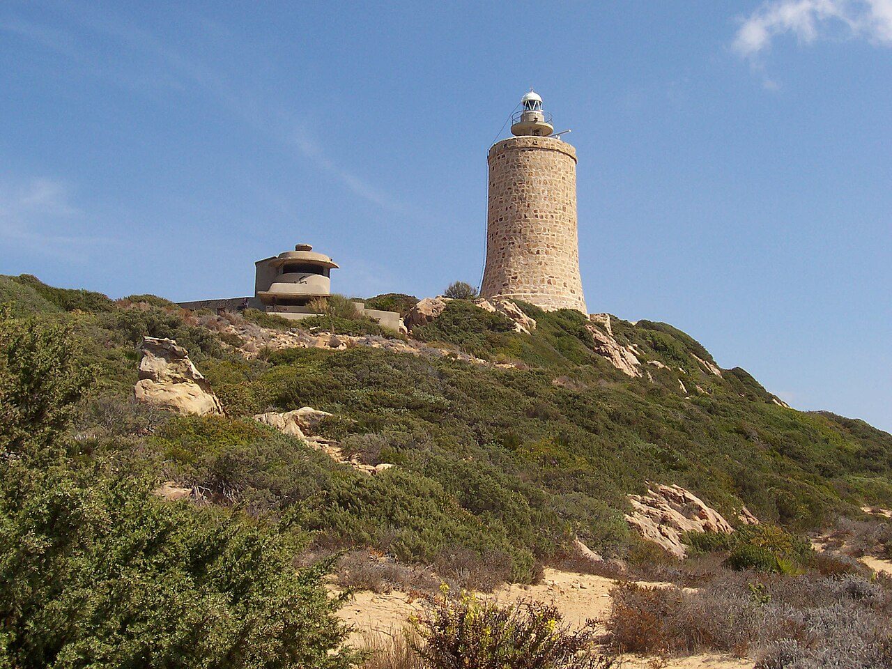Faro de Camarinal on the headland of Punta de Gracia